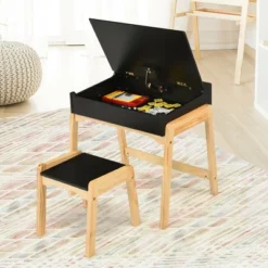 Costway Kids Table & Chair Set Wooden Activity Art Study Desk W/Storage Space -Home Decoration Store GUEST 28d1167d ed35 44ba adce f0b0372c251d