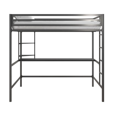 Full Maxwell Metal Loft Bed With Desk & Shelves - Novogratz 2 Full Maxwell Metal Loft Bed With Desk & Shelves - Novogratz - Image 2