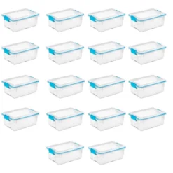Sterilite Multipurpose 12 Quart Plastic Storage Container Tote Box With Secure Gasket Sealed Latching Lids For Home And Office Organization -Home Decoration Store GUEST 2c1c9046 9872 48e5 bac8 6a996e12f47e