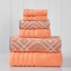 Modern Threads 6 Piece Yard Dyed Towel Set, Oxford. -Home Decoration Store GUEST 2ccb1199 c729 4642 98d1 35a2dca2945b