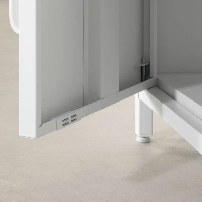 Sweedi Metal 1-Door Nightstand - South Shor 3 Sweedi Metal 1-Door Nightstand - South Shor - Image 3