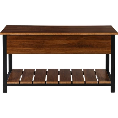 Honey-Can-Do Shoe Storage Bench Walnut 8 Honey-Can-Do Shoe Storage Bench Walnut - Image 8