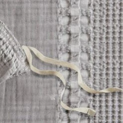 3pc Hailey Cotton Gauze Waffle Weave Duvet Cover Set Gray - Urban Habitat -Home Decoration Store GUEST 2e134a33 5b12 40e6 8c0c 632c62e6ed86