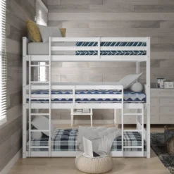 Twin Capri Wood Triple Bunk Bed White - Hillsdale Furniture -Home Decoration Store GUEST 2f7ed0bd 3b0c 4826 94d4 6c8b26e2eb89