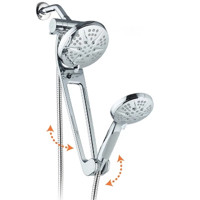 6" 48 Setting Hotelspa Aquabar High Pressure Luxury Three-Way Handheld Shower Head Combo Chrome - AquaDance 2 6" 48 Setting Hotelspa Aquabar High Pressure Luxury Three-Way Handheld Shower Head Combo Chrome - AquaDance - Image 2
