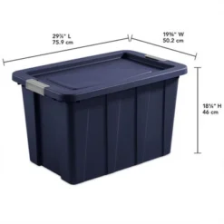Sterilite Tuff1 30 Gallon Plastic Stackable Basement Garage Attic Storage Organizer Tote Container Bin With Latching Lid, Dark Indigo Blue (16 Pack) 7 Sterilite Tuff1 30 Gallon Plastic Stackable Basement Garage Attic Storage Organizer Tote Container Bin With Latching Lid, Dark Indigo Blue (16 Pack) -Home Decoration Store GUEST 34fda2c3 9362 4436 b880 4f14f3a986cd