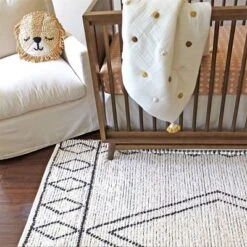 Crane Baby 5' X 7' Hand-Woven Cotton Rug - Ezra Cream -Home Decoration Store GUEST 35ecff3a 50f9 46b3 b1bd d21de9cb9c4c