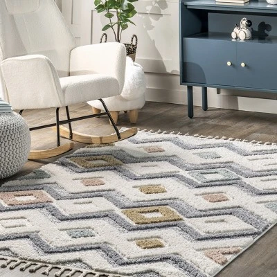 Kirsty Colorful Checkers Kids Tassel Area Rug 8 Kirsty Colorful Checkers Kids Tassel Area Rug - Image 8