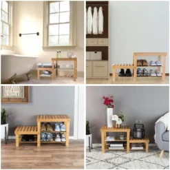 Hastings Home 2-Tier Bamboo Shoe Rack And Bench 7 Hastings Home 2-Tier Bamboo Shoe Rack And Bench -Home Decoration Store GUEST 367d84ec dae2 4b87 a7f3 4a8e0ef2c612