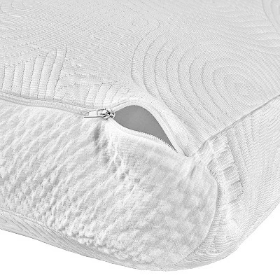 One Size Cool Luxury Contour Pillow Protector With Zipper Closure - Tempur-Pedic 1 One Size Cool Luxury Contour Pillow Protector With Zipper Closure - Tempur-Pedic
