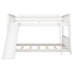 Wood Bunk Bed With Convertible Slide And Ladder-ModernLuxe -Home Decoration Store GUEST 37346878 42ab 4d27 aed3 42f1c8875cd9