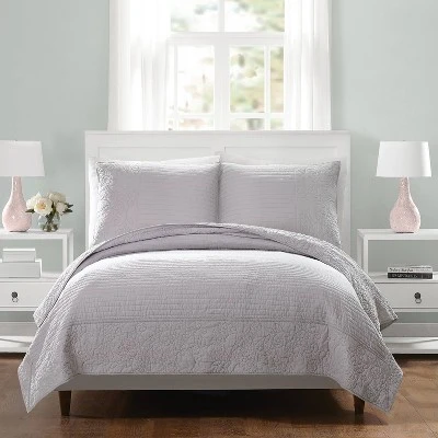 Standard Laos Lily Pillow Sham Gray - Vera Bradley 1 Standard Laos Lily Pillow Sham Gray - Vera Bradley