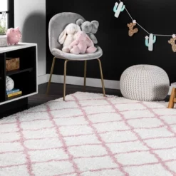 NuLOOM Nelda Trellis Kids Shag Area Rug -Home Decoration Store GUEST 3919a23d 0433 47b9 9774 d3d99ff01e9a