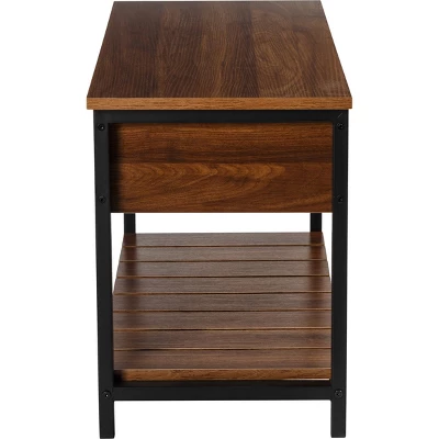 Honey-Can-Do Shoe Storage Bench Walnut 9 Honey-Can-Do Shoe Storage Bench Walnut - Image 9