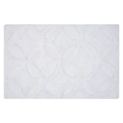 Arch Bath Rug 220 GSF Soft Plush Cotton Non Skid Back White By Knightsbridge -Home Decoration Store GUEST 3bda2300 1c25 496a a41c 466b873aec47