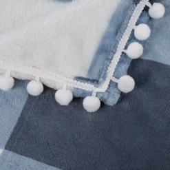 PiccoCasa Flannel Pom-Pom Tartan Checkered Fleece Throw Blanket 1Pc -Home Decoration Store GUEST 3c2ce717 d95a 4378 a58e 4e4b4f84dad0