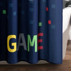 72"x72" Single Kids' Video Games Shower Curtain Navy - Lush Décor -Home Decoration Store GUEST 3c3cc6c4 5216 4530 a74a 7a2b7b516c2d