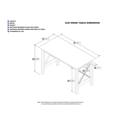 Writing Desk Modern Feel Brown - AFI 4 Writing Desk Modern Feel Brown - AFI - Image 4