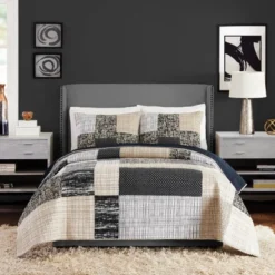 Tate Quilt & Sham Set Black/Gray/Cream - Ayesha Curry -Home Decoration Store GUEST 41d0fbde 21c2 4b05 924f 36ac73a4db08