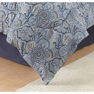 King 6pc Paddock Shawl Comforter Set Blue - Traditions By Waverly 2 King 6pc Paddock Shawl Comforter Set Blue - Traditions By Waverly - Image 2