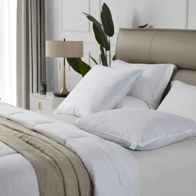 Euro 2pk Firm Feather Down Bed Pillow - Martha Stewart 3 Euro 2pk Firm Feather Down Bed Pillow - Martha Stewart - Image 3