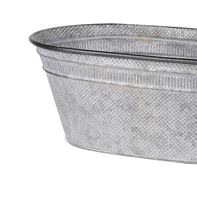 Clemson Oval Metal Tubs Silver 3pk - A&B Home 1 Clemson Oval Metal Tubs Silver 3pk - A&B Home