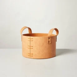 Faux Leather Storage Bin Camel Brown - Hearth & Hand™ With Magnolia -Home Decoration Store GUEST 44d96e68 729c 45be 9c1d 095880db7830