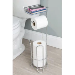 Classico Roll Stand Plus With Shelf Chrome - IDESIGN -Home Decoration Store GUEST 45601761 f453 4bc0 92ac 93475818b673