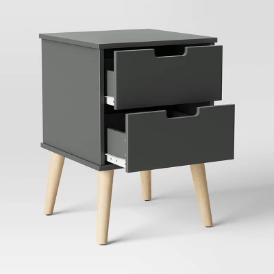 Modern Kids' Nightstand Dark Gray - Pillowfort™ 3 Modern Kids' Nightstand Dark Gray - Pillowfort™ - Image 3