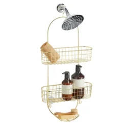 MDesign Steel Metal Curved Bathroom/Shower 2-Tier Caddy With Baskets -Home Decoration Store GUEST 481275dc 8ce0 41bd 8760 d5cc92dfac9f