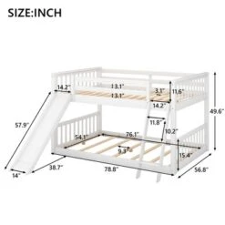 Wood Bunk Bed With Convertible Slide And Ladder-ModernLuxe -Home Decoration Store GUEST 483d8fbe b73b 476e b843 95918b4bb004
