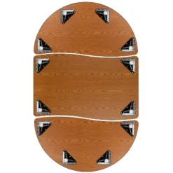 Flash Furniture 3 Piece 76" Oval Wave Flexible Grey Thermal Laminate Activity Table Set - Standard Height Adjustable Legs 25 Flash Furniture 3 Piece 76" Oval Wave Flexible Grey Thermal Laminate Activity Table Set - Standard Height Adjustable Legs -Home Decoration Store GUEST 4870f193 65bf 417f b8f0 d0fc64ad1583