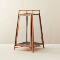 Raised Metal & Glass Pillar Candle Lantern Copper - Hearth & Hand™ With Magnolia -Home Decoration Store GUEST 490e8e09 35cf 4e94 b0b0 f71515cd4467