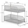 NEX 2 Tier Sliding Wired Basket Drawer Organizer Silver