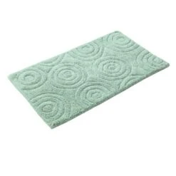 Knightsbridge Beautiful Circle Design Premium Quality Year Round Cotton With Non-Skid Back Bath Rug Sage -Home Decoration Store GUEST 4ab24727 e9e6 41cc a6f0 0add0f3071f8