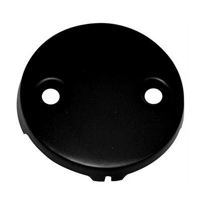 Westbrass 1.5 Inch Diameter Round Twist & Close Drain Bathtub Trim Set With 2-Hole Faceplate, Matte Black 2 Westbrass 1.5 Inch Diameter Round Twist & Close Drain Bathtub Trim Set With 2-Hole Faceplate, Matte Black - Image 2