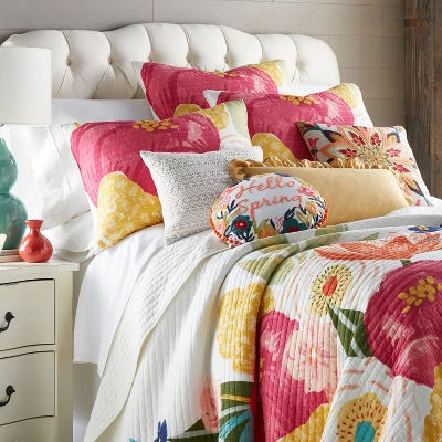 Grandiflora Quilt And Pillow Sham Set - Levtex Home 1 Grandiflora Quilt And Pillow Sham Set - Levtex Home