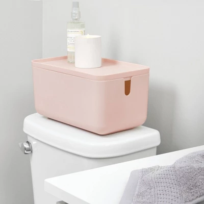 Cade Lidded Storage Bin Blush - IDESIGN 1 Cade Lidded Storage Bin Blush - IDESIGN