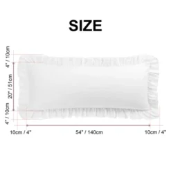 PiccoCasa Pure Cotton Soft Envelope Closure Body Ruffled Pillowcases 2 Pcs -Home Decoration Store GUEST 4dd1445a 77ff 4188 aa3d bafa3b3fa620