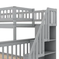 Twin Over Full Bunk Bed With Trundle Bed And Staircase-ModernLuxe -Home Decoration Store GUEST 4e6b2bb7 46e2 4eab af24 5cb049aa7c14 1