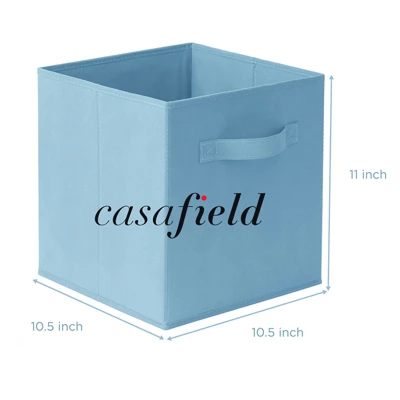Casafield Set Of 12 Collapsible Fabric Storage Cube Bins - Foldable Cloth Baskets For Shelves And Cubby Organizers 6 Casafield Set Of 12 Collapsible Fabric Storage Cube Bins - Foldable Cloth Baskets For Shelves And Cubby Organizers - Image 6