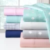Pointehaven 200 Thread Count Solid 100% Combed Cotton Breathabale Crisp Percale Woven Duvet Set