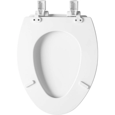 Kendall Never Loosens Elongated Enameled Wood Toilet Seat With Easy Clean And Slow Close Hinge White - Mayfair By Bemis 3 Kendall Never Loosens Elongated Enameled Wood Toilet Seat With Easy Clean And Slow Close Hinge White - Mayfair By Bemis - Image 3