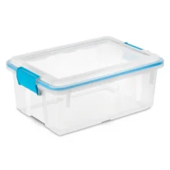 Sterilite Multipurpose 12 Quart Plastic Storage Container Tote Box With Secure Gasket Sealed Latching Lids For Home And Office Organization