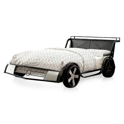 Wapiti Racer Car Youth Bed Silver/Gun Metal - MiBasics 4 Wapiti Racer Car Youth Bed Silver/Gun Metal - MiBasics - Image 4