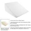 Hastings Home Extra-High Memory Foam Wedge Pillow With Removable Bamboo Cover - Ivory