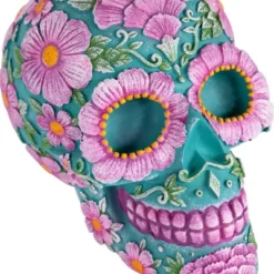 Northlight 7.75" Blue And Pink Day Of The Dead Skull Coin Bank -Home Decoration Store GUEST 54481e0e b998 46ad a48d 6c64ded04c8f