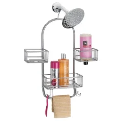 MDesign Metal Large Bath Tub & Shower Caddy, Hanging Storage Organizer