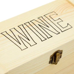 Bright Creations Wood Single Bottle Wine Gift Box, Pinewood Wooden Wine Crate Storage Case With Clasp For Birthday, Wedding, Housewarming -Home Decoration Store GUEST 570aa7ad 17f5 471d 9a32 2f1d06001b85