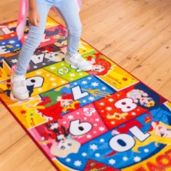KC CUBS | Justice League Girls Kids Hopscotch Number Counting Educational Learning & Game Play Nursery Bedroom Classroom Rug Carpet, 2' 7" X 6' 0" -Home Decoration Store GUEST 583d3ec0 8402 4714 955f 3022af65a6b4